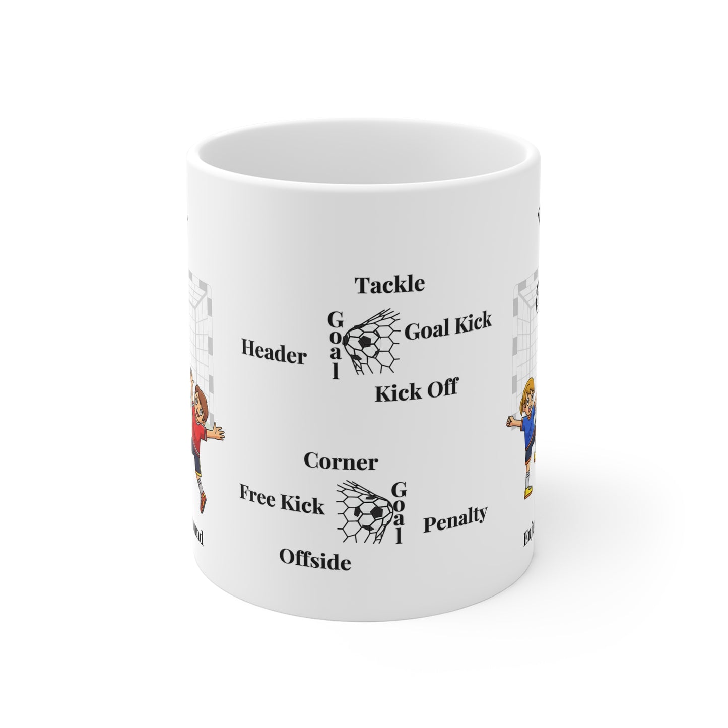 Children's Football Mug (Front View)