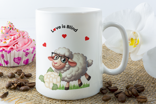 Comical_Sheep_Mug "Love is Blind"