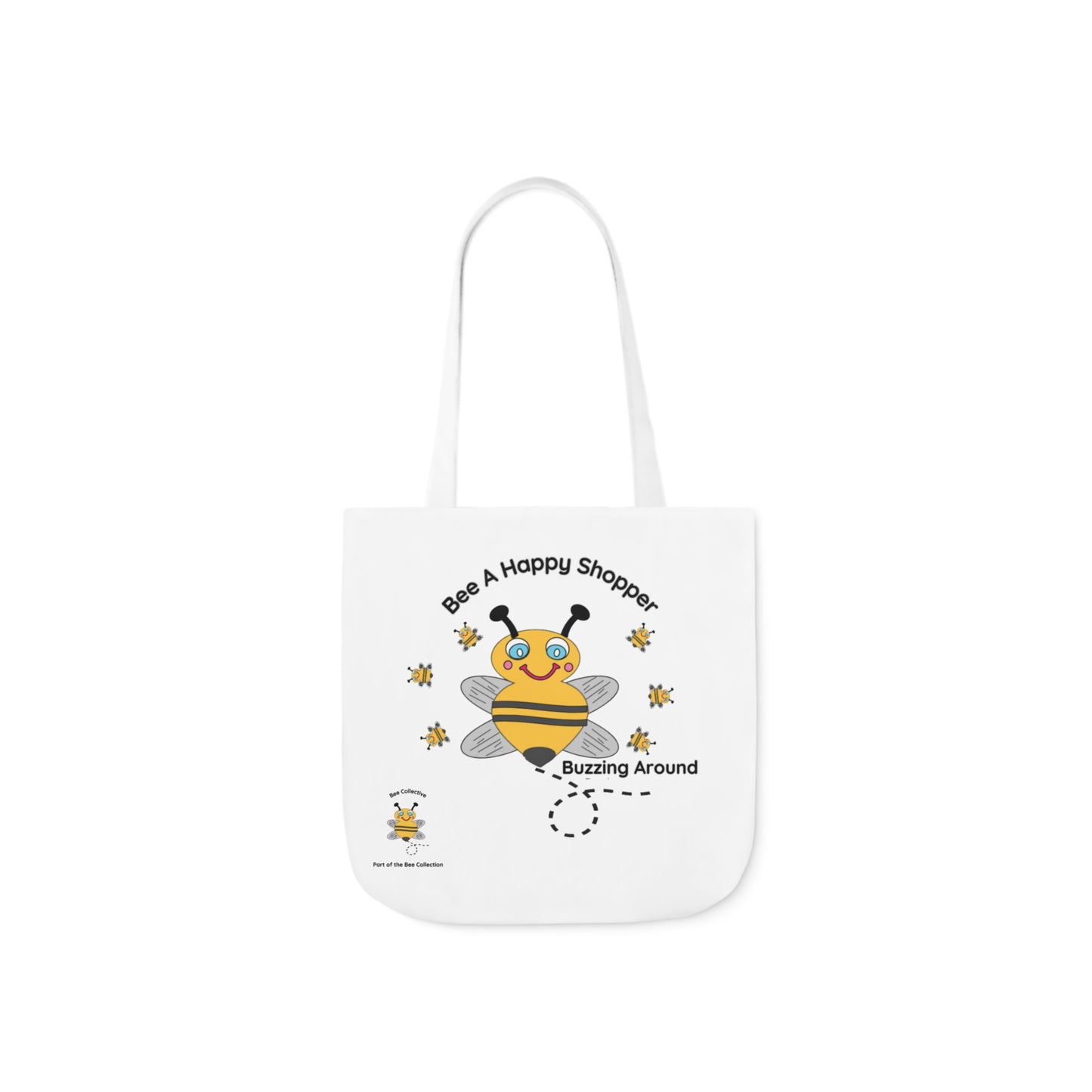 Cute Bee Tote Bag White