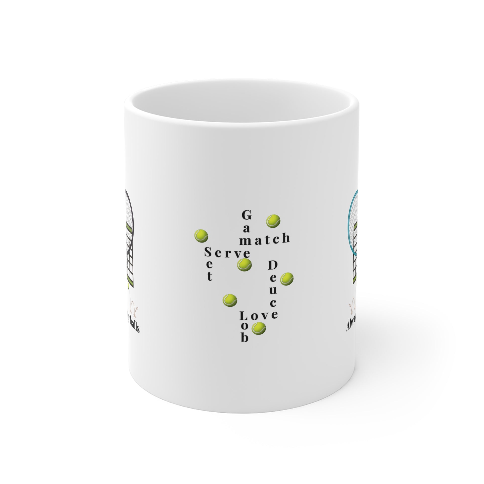 Quirky Tennis Mug (Front View)